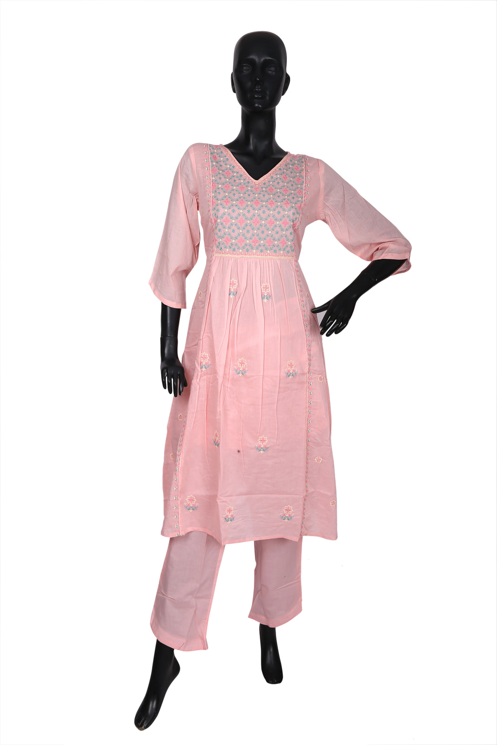 Amber Glow Cotton Kurta Set