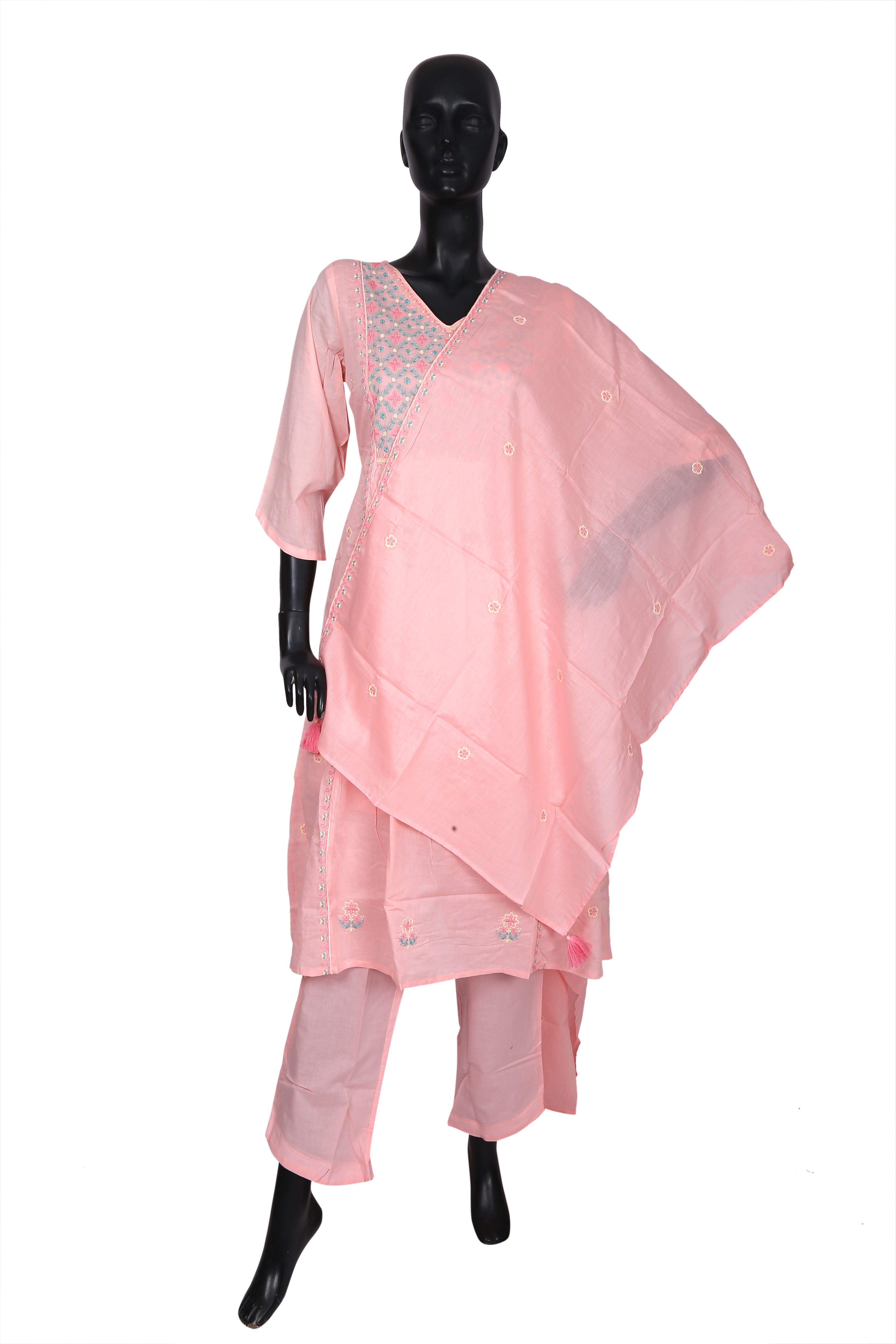 Amber Glow Cotton Kurta Set