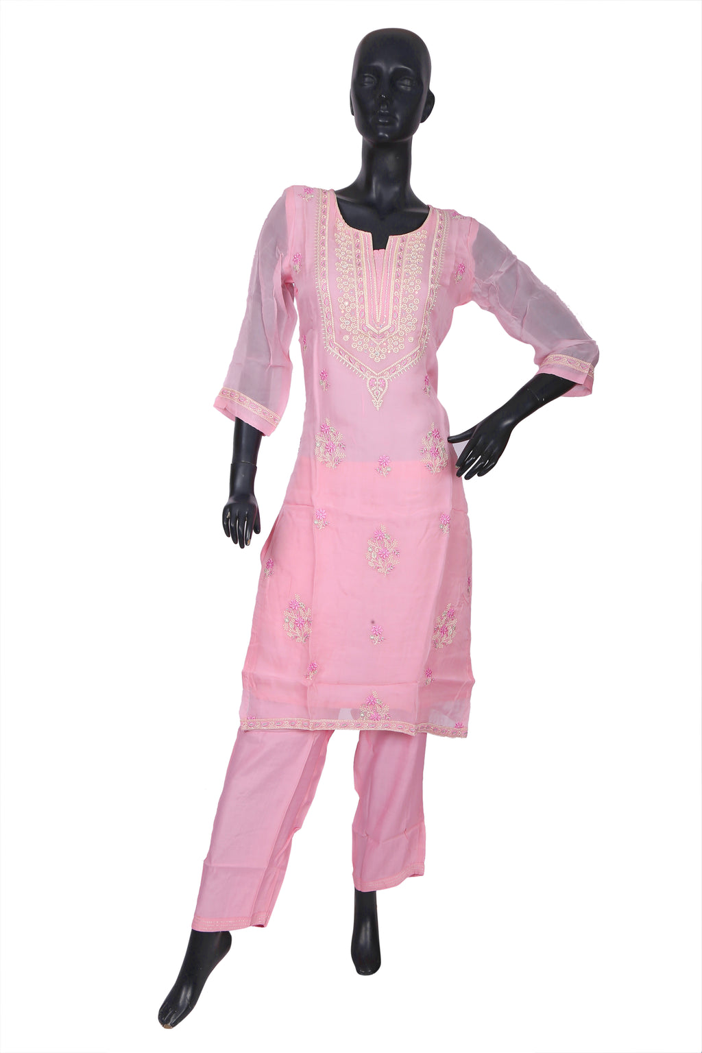 Lysandra Embroidered Pure Organza Kurta Set