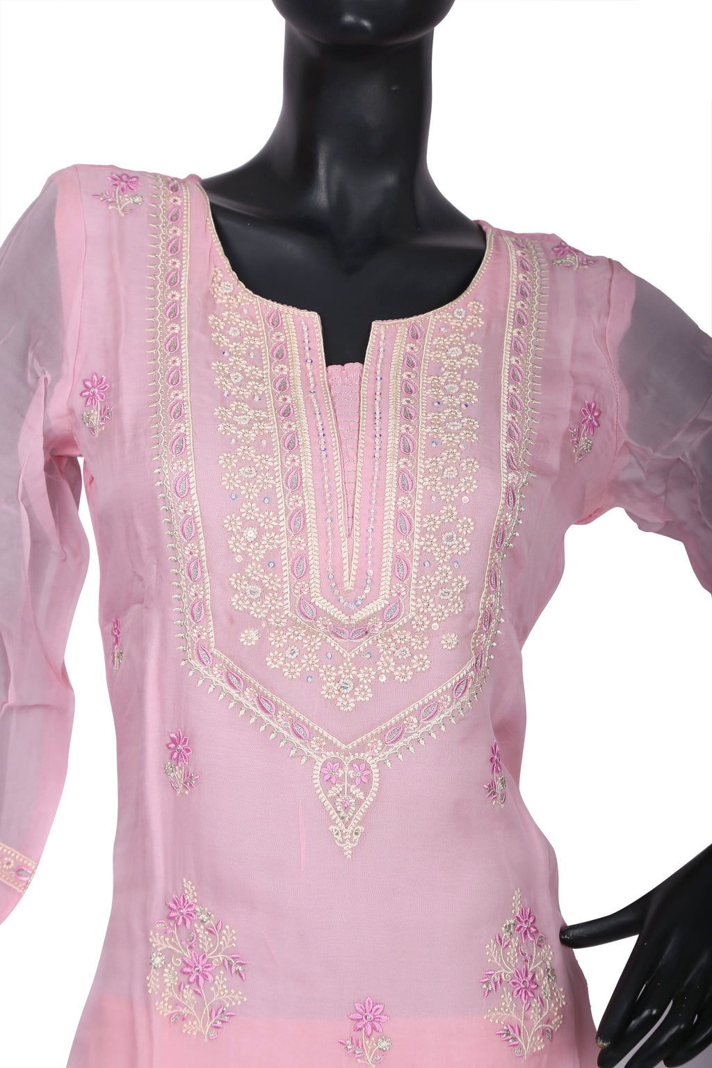 Lysandra Embroidered Pure Organza Kurta Set