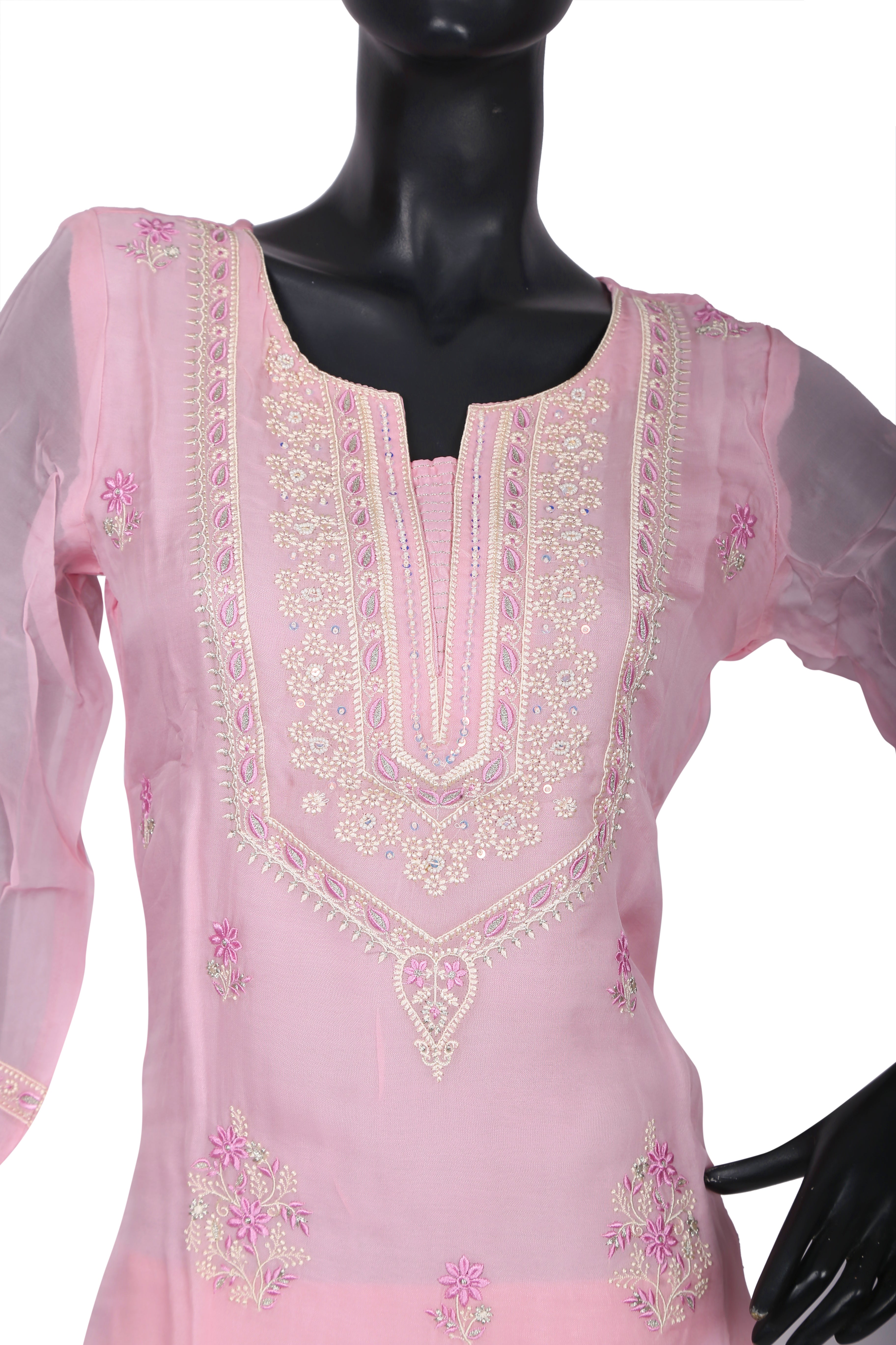 Lysandra Embroidered Pure Organza Kurta Set