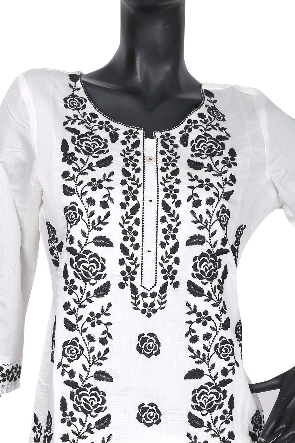 Cream Chikankari Kurta Set